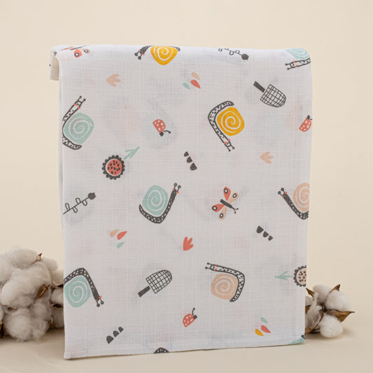 İndirimli Ürün - Müslin Örtü - Salyangozlar