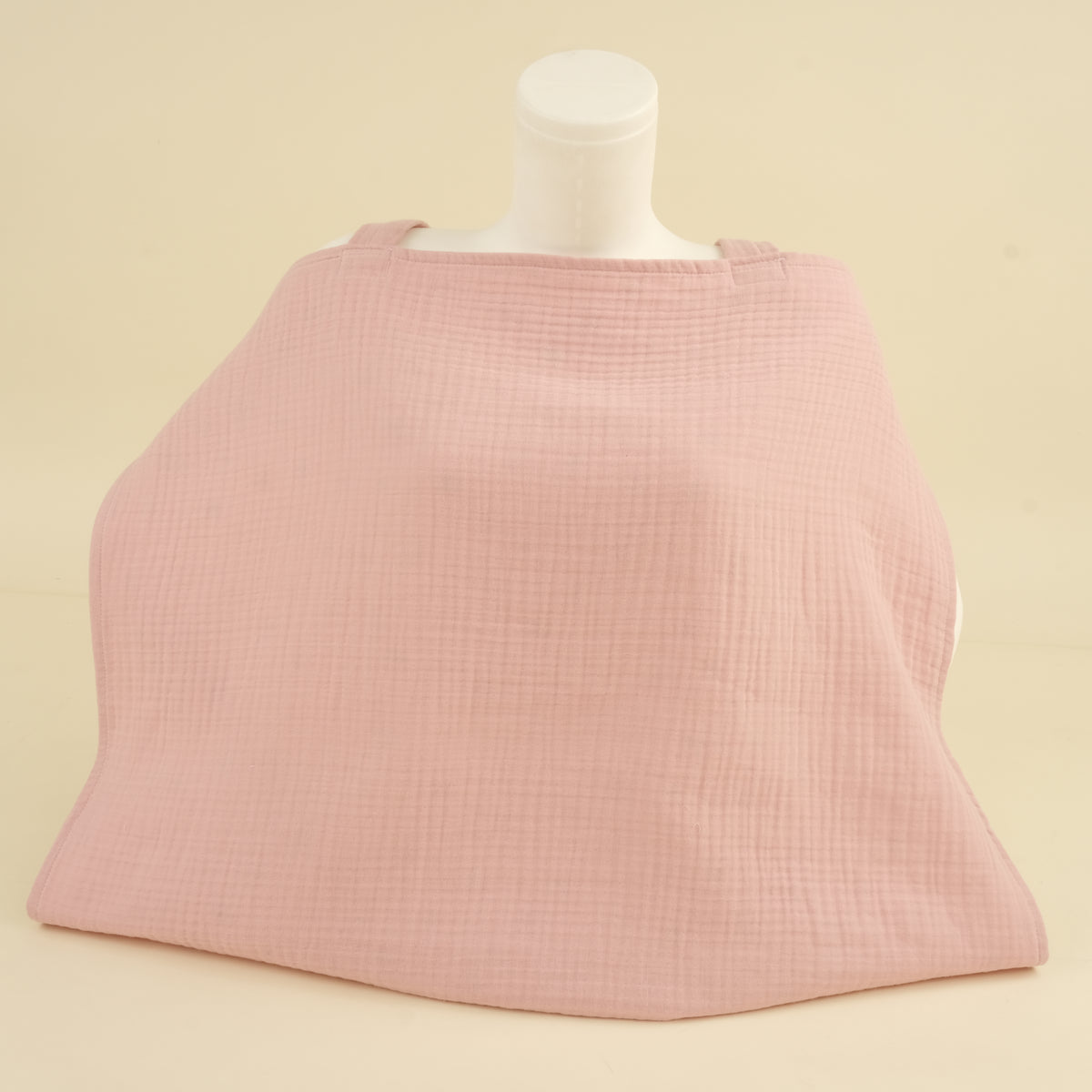 4 Katlı Muslin Emzirme Önlüğü - Çiçekler - 4 Katlı Pudra Muslin