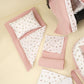 18 Parça Full Set - Çift Taraflı - Çiçekler - 4 Katlı Pudra Muslin