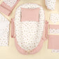 18 Parça Full Set - Çift Taraflı - Çiçekler - 4 Katlı Pudra Muslin
