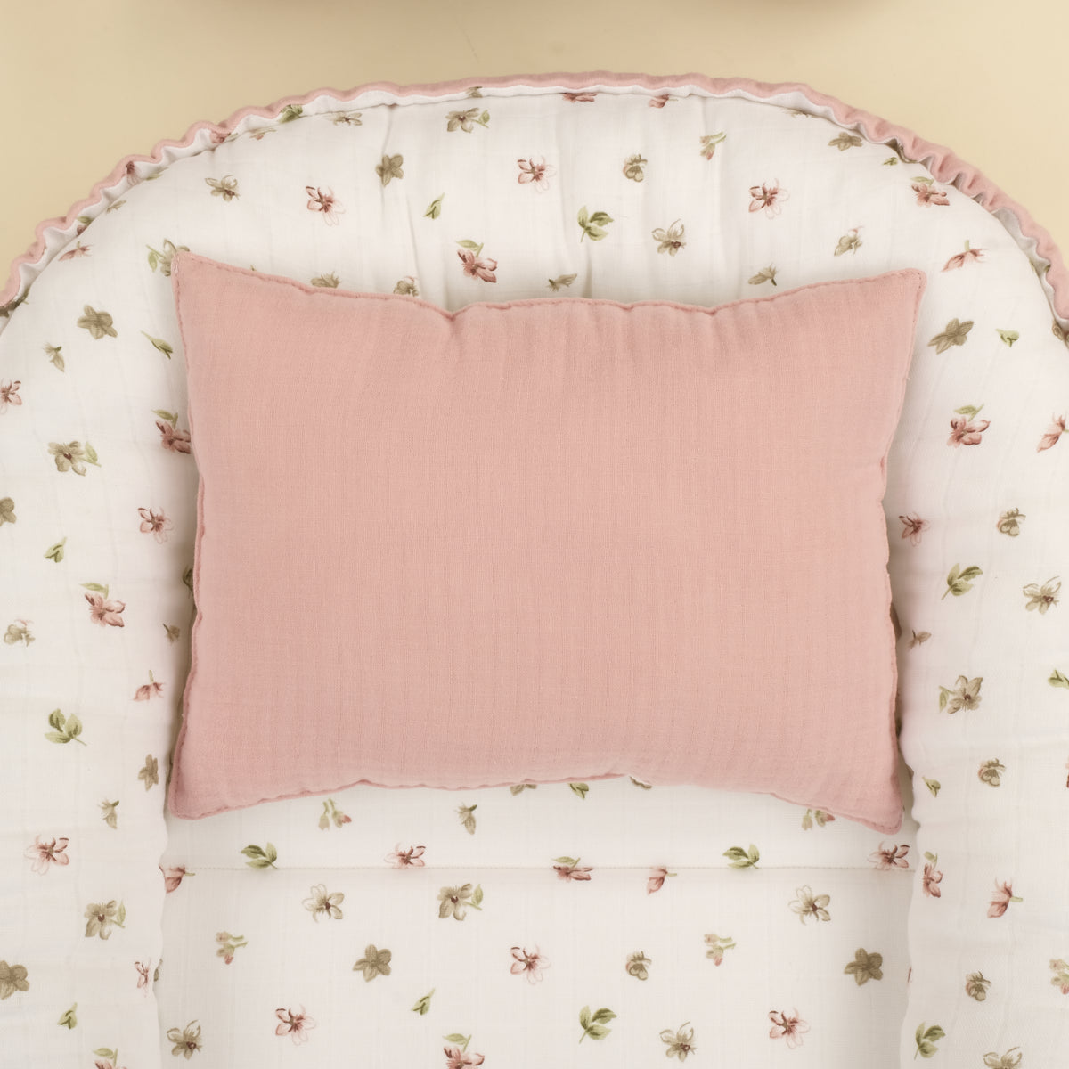 9 Parça Çift Taraflı Muslin Setler - Çiçekler - 4 Katlı Pudra Muslin