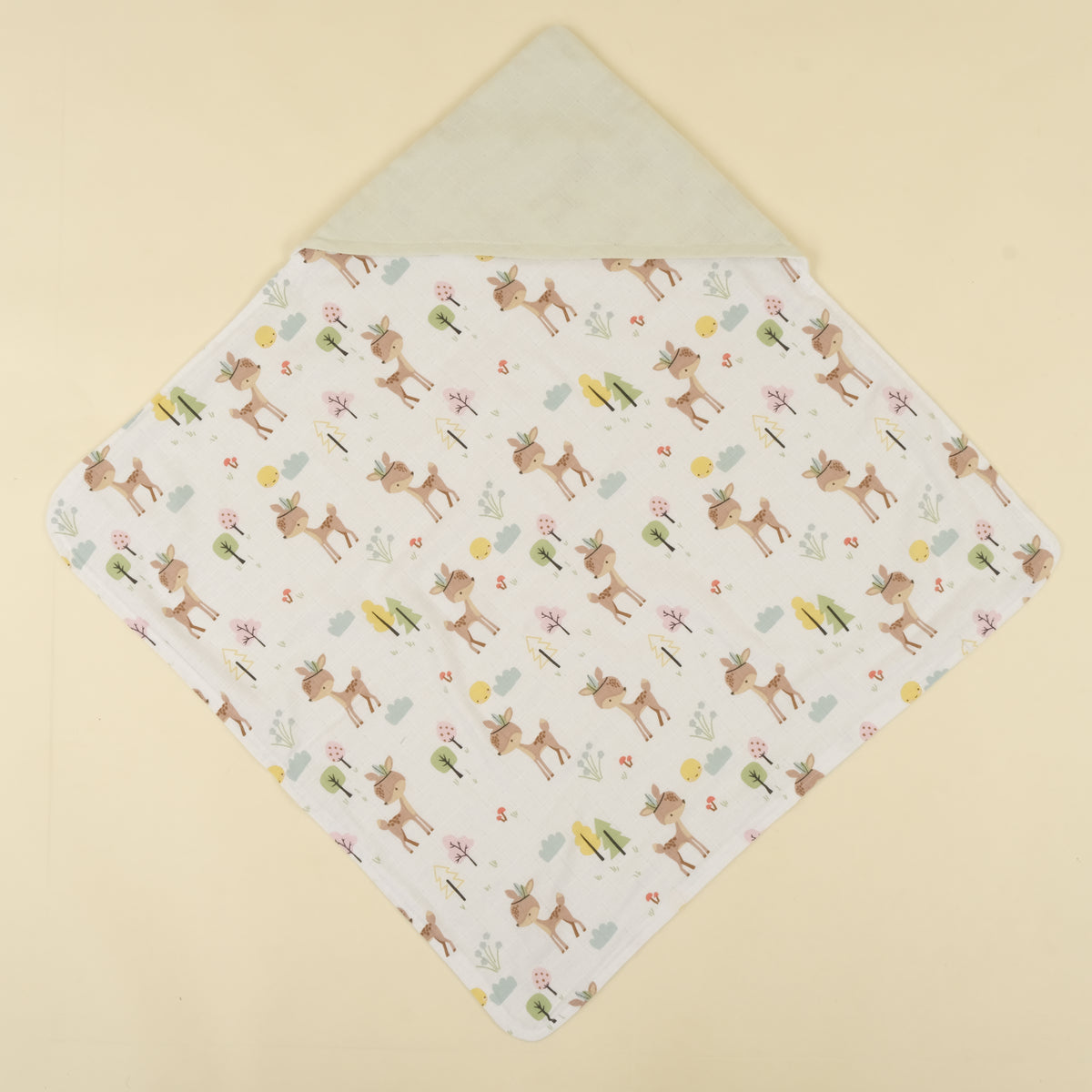 Muslin Kundak - İki Katlı Mint - Ceylan