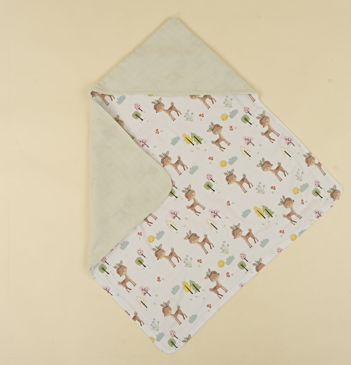 Muslin Kundak - İki Katlı Mint - Ceylan