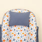 Babynest ve Yastık - Çift Taraflı - İndigo Muslin - Mavi Balkabağı