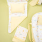 18  Parça Full Set - Çift Taraflı - Sarı Muslin - Sarı Bulut