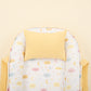 Babynest ve Yastık - Çift Taraflı - Sarı Petek - Sarı Bulut