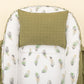 Babynest ve Yastık - Çift Taraflı - Koyu Fıstık Yeşili Muslin - Yeşil Tüy