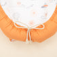 Babynest ve Yastık - Çift Taraflı - Turuncu Muslin - Turuncu Güneş