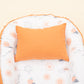 Babynest ve Yastık - Çift Taraflı - Turuncu Muslin - Turuncu Güneş