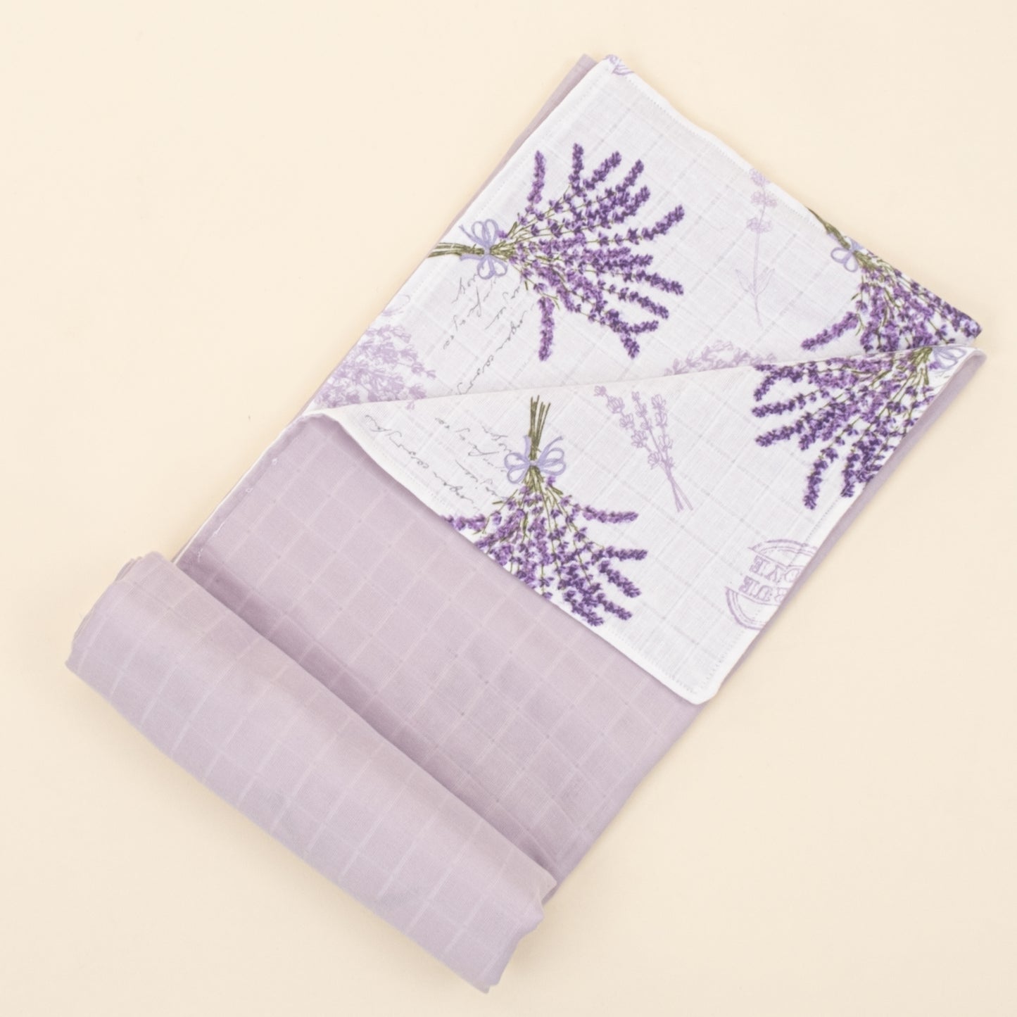 Çift Taraflı Muslin Örtü - Lila Muslin - Lavanta