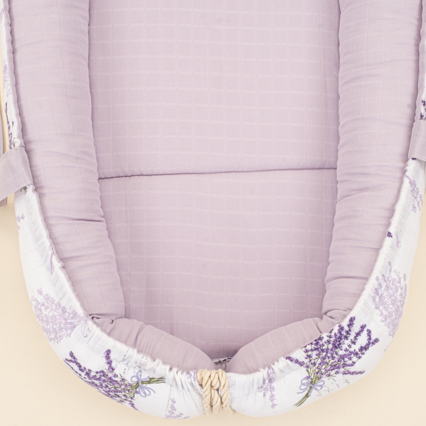 Babynest ve Yastık - Çift Taraflı - Lila Muslin - Lavanta