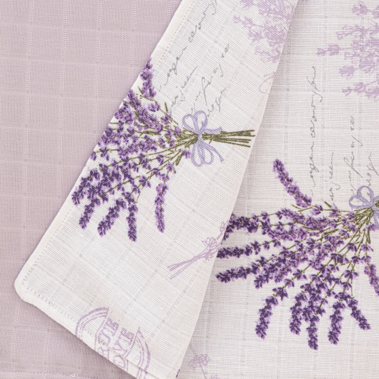 Çift Taraflı Muslin Örtü - Lila Muslin - Lavanta
