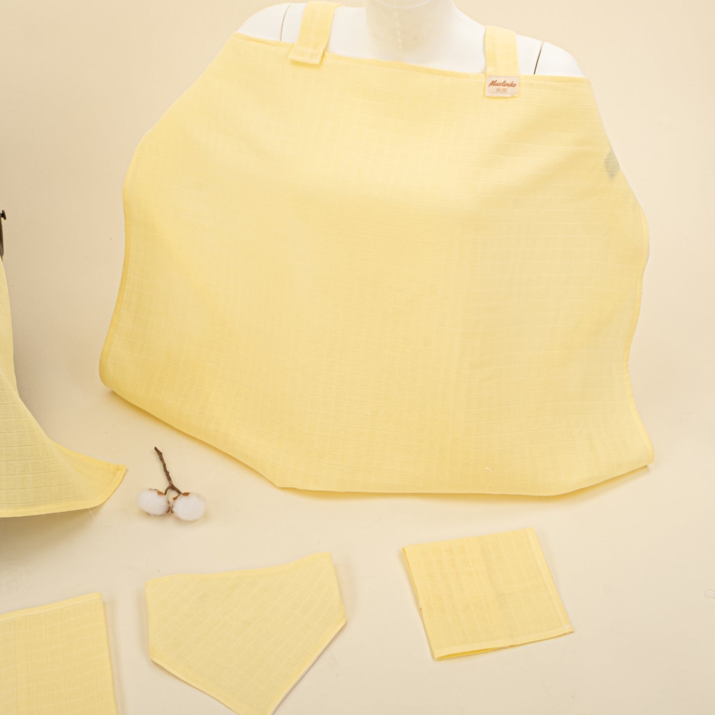 9 Parça Avantajlı Set - Tek Taraflı - Sarı Muslin