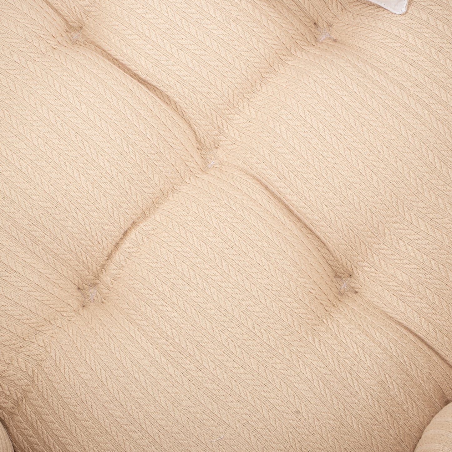 Yuvarlak Babynest ve Yastık - Çift Taraflı - Sütlü Kahve Örgü - Aslan