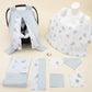 9 Parça Avantajlı Set - Çift Taraflı - Bebe Mavi Muslin - Mavi Güneş