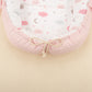 Babynest ve Yastık - Çift Taraflı - Pembe Saten - Pembe Bulut
