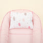 Babynest ve Yastık - Çift Taraflı - Pembe Saten - Pembe Bulut
