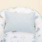 Babynest ve Yastık - Çift Taraflı - Bebe Mavi Muslin - Mavi Güneş