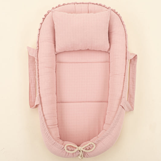 Babynest ve Yastık - Pudra Muslin