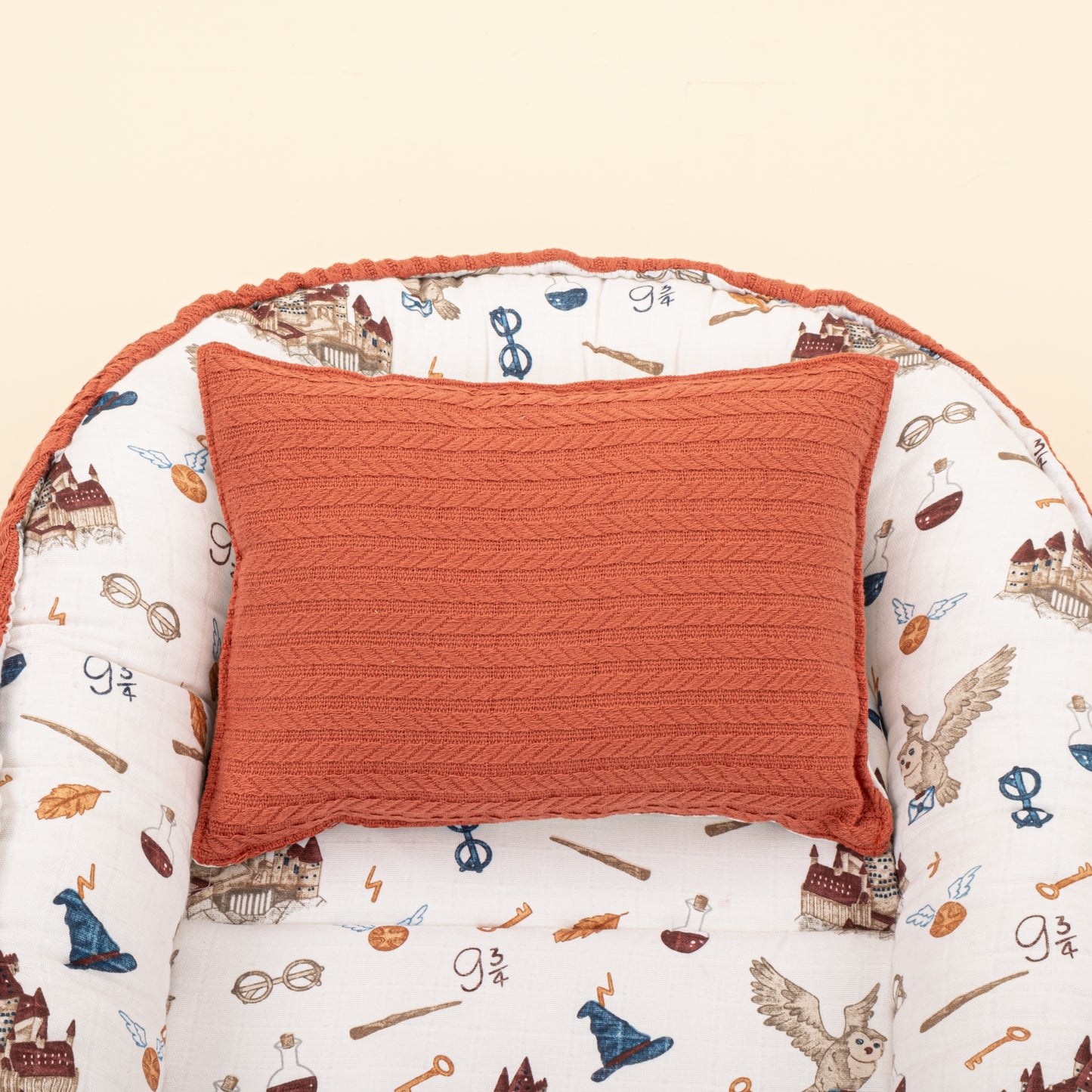 Babynest  ve Yastık- Çift Taraflı - Kiremit Örgü - Harry
