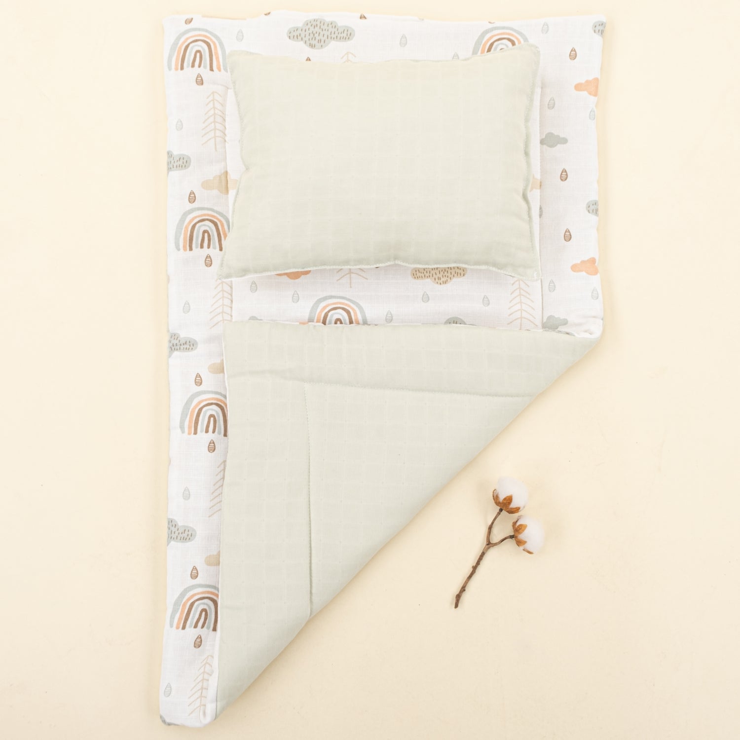 Muslin Alt Açma Matı ve Yastık