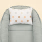 Babynest ve Yastık - Çift Taraflı - Petrol Mavisi Waffle - Puantiye