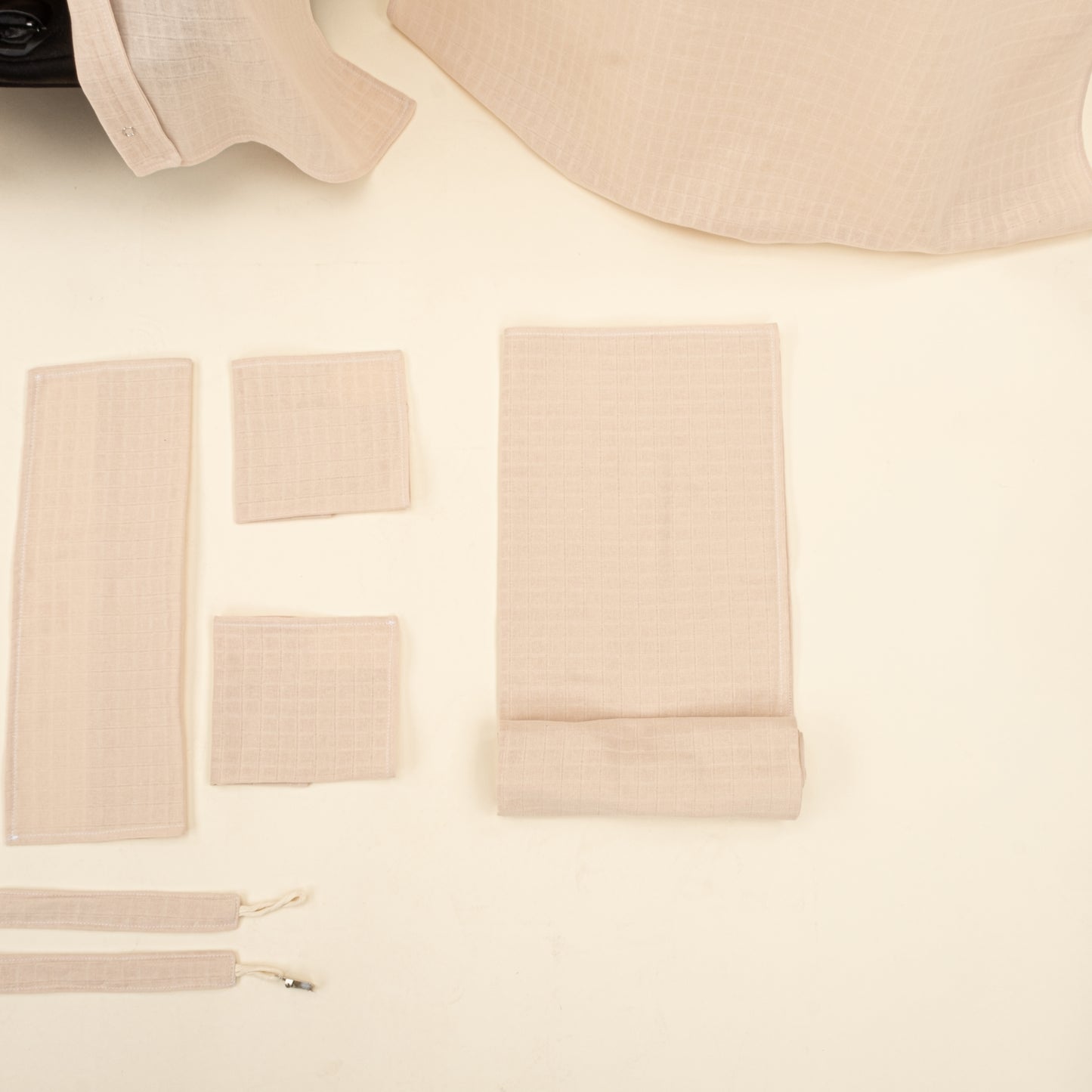 14 Parça Avantajlı Set - Tek Katlı -  Kumsal Beji Muslin