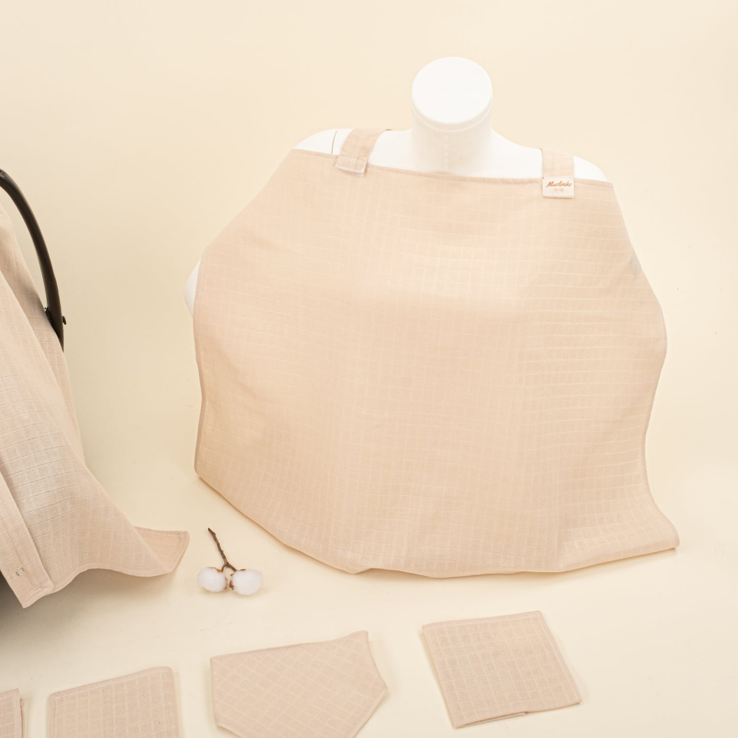 9 Parça Avantajlı Set - Tek Taraflı - Kumsal Beji Muslin