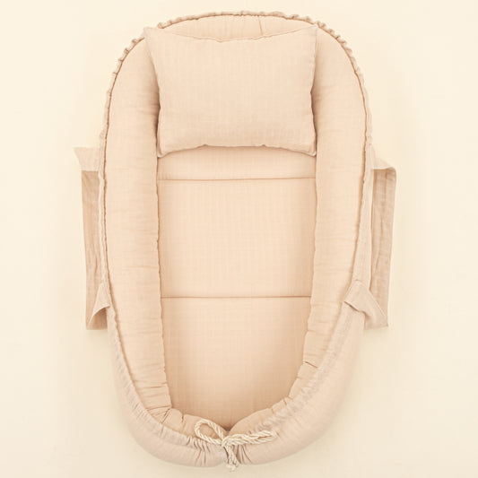 Babynest ve Yastık - Kumsal Beji Muslin