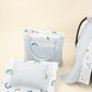 14 Parça Avantajlı Set - Çift Taraflı - Bebe Mavisi Muslin - Mavi Gökkuşağı