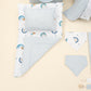 14 Parça Avantajlı Set - Çift Taraflı - Bebe Mavisi Muslin - Mavi Gökkuşağı