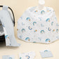 11 Parça Avantajlı Set - Çift Taraflı - Bebe Mavisi Muslin - Mavi Gökkuşağı
