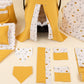14 Parça Avantajlı Set - Çift Taraflı - Hardal Muslin - Zürafa