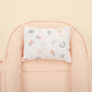 Babynest ve Yastık - Çift Taraflı - Somon Örgü - Yeşil Çiçekler