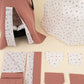 9 Parça Avantajlı Set - Çift Taraflı - Gül Kurusu Muslin - Çiçekler