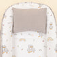 Babynest ve Yastık - Çift Taraflı - Gri Muslin - Ördekler