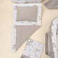 18 Parça Full Set - Çift Taraflı - Gri Muslin - Ördekler