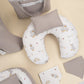 18 Parça Full Set - Çift Taraflı - Gri Muslin - Ördekler