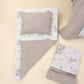 11 Parça Avantajlı Set - Çift Taraflı - Gri Muslin - Ördekler