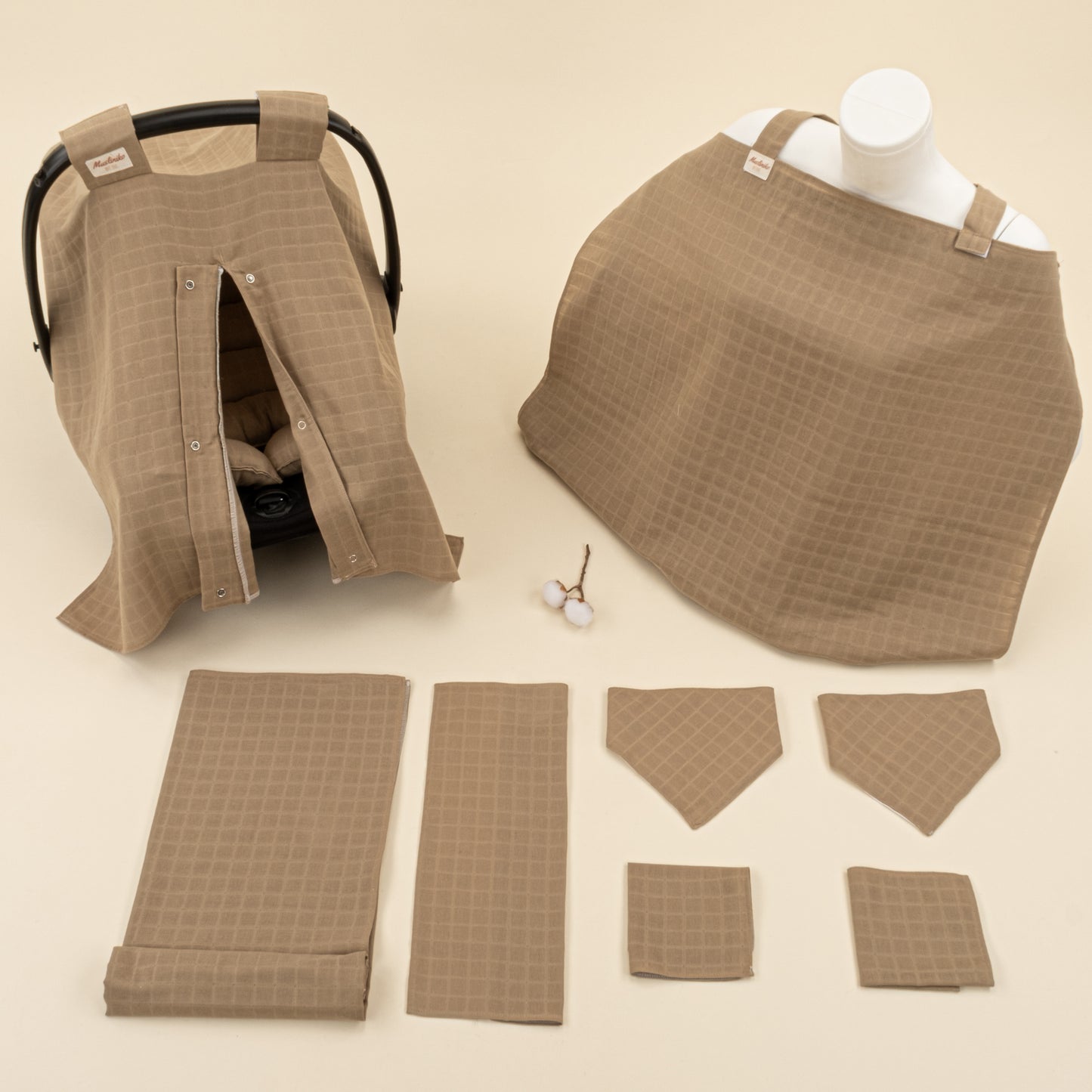 9 Parça Avantajlı Set - Tek Taraflı - Toprak Muslin