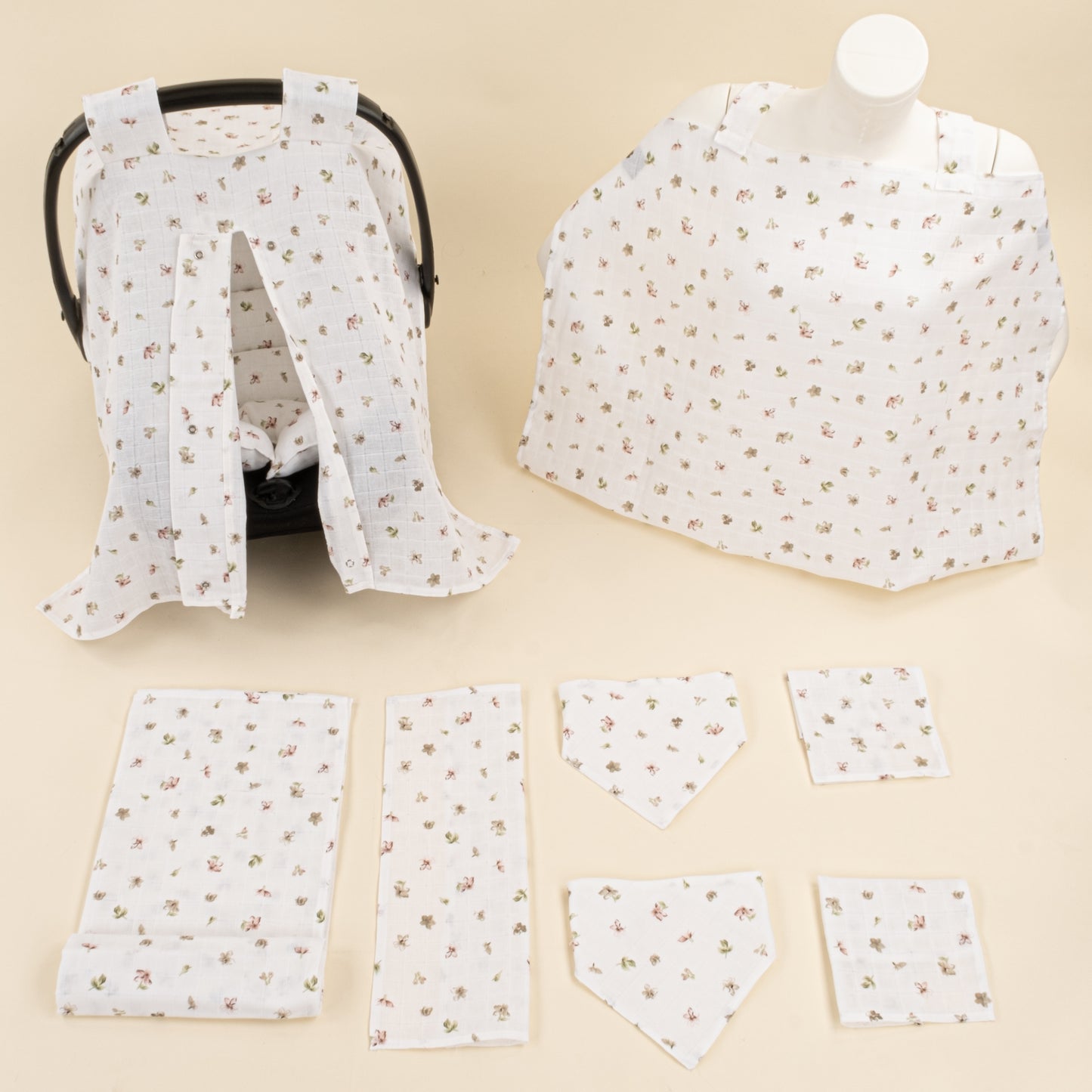 9 Parça Avantajlı Set - Tek Taraflı - Çiçekler