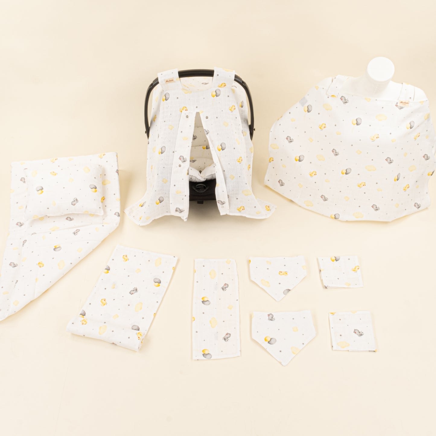 11 Parça Avantajlı Set - Tek Katlı - Sarı Kuş