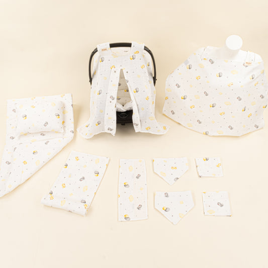 11 Parça Avantajlı Set - Tek Katlı - Sarı Kuş