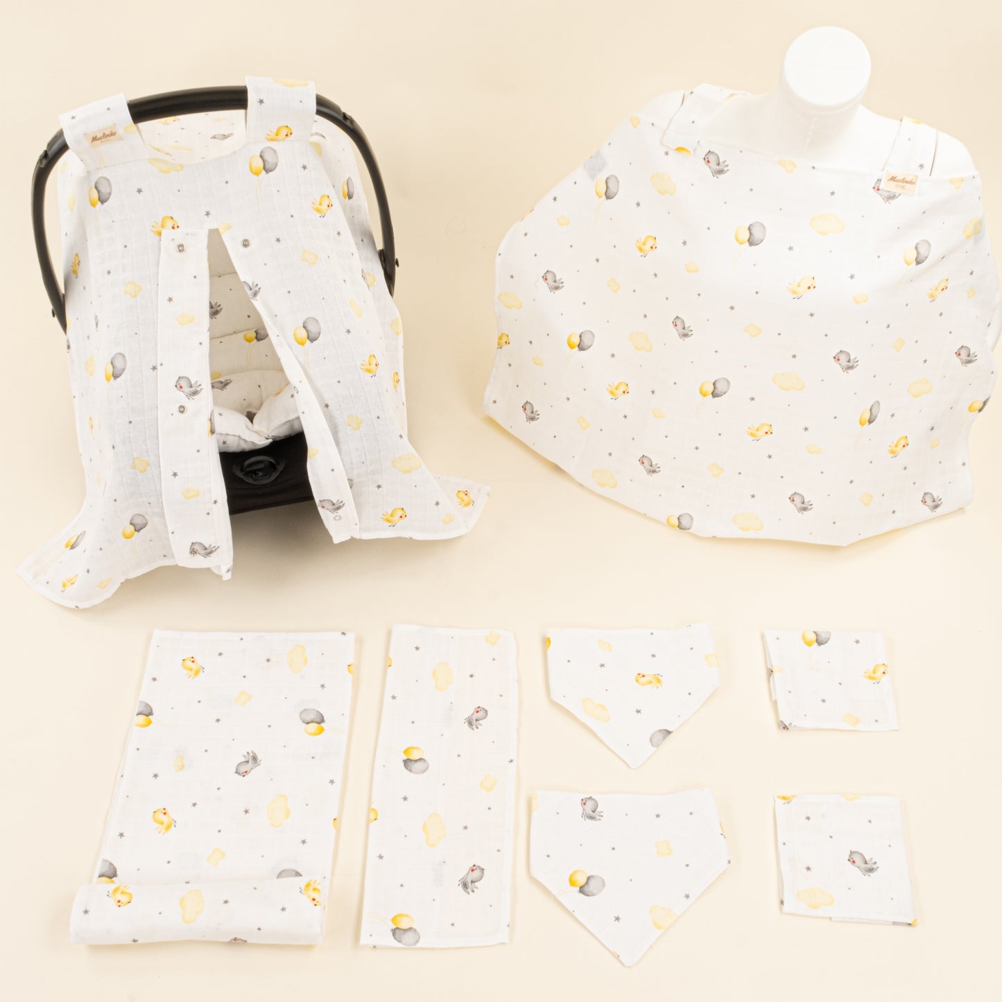 9 Parça Avantajlı Set - Tek Taraflı - Sarı Kuş