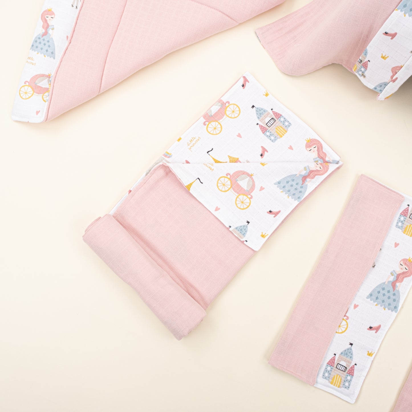 11 Parça Avantajlı Set - Çift Taraflı - Pudra Muslin - Sindirella