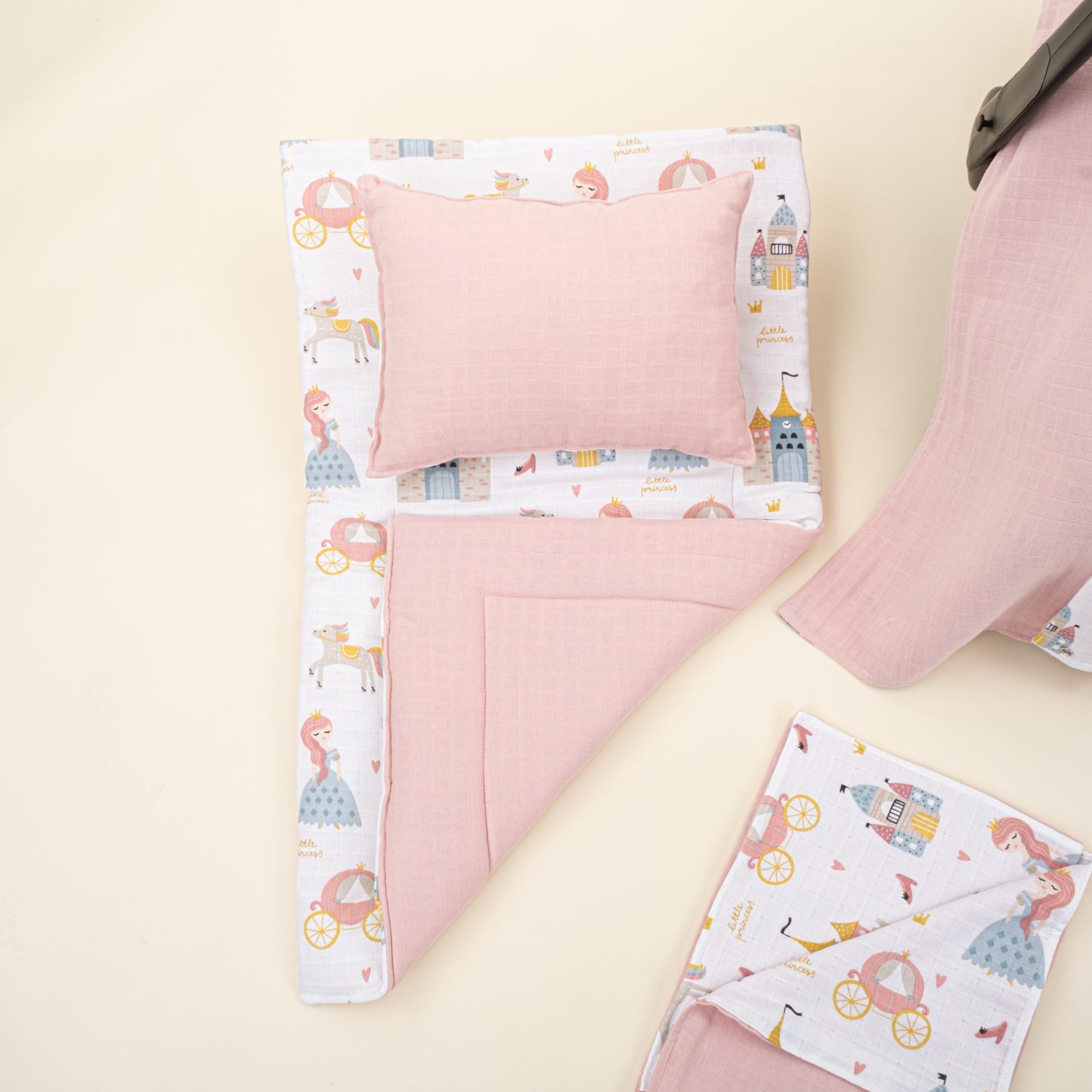 11 Parça Avantajlı Set - Çift Taraflı - Pudra Muslin - Sindirella