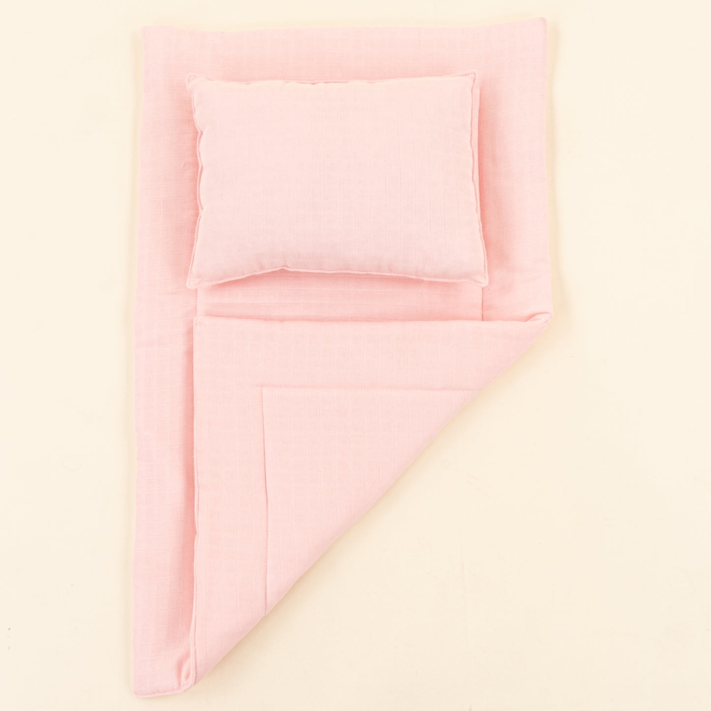 Alt Açma Matı ve Yastık - Şeker Pembe Muslin