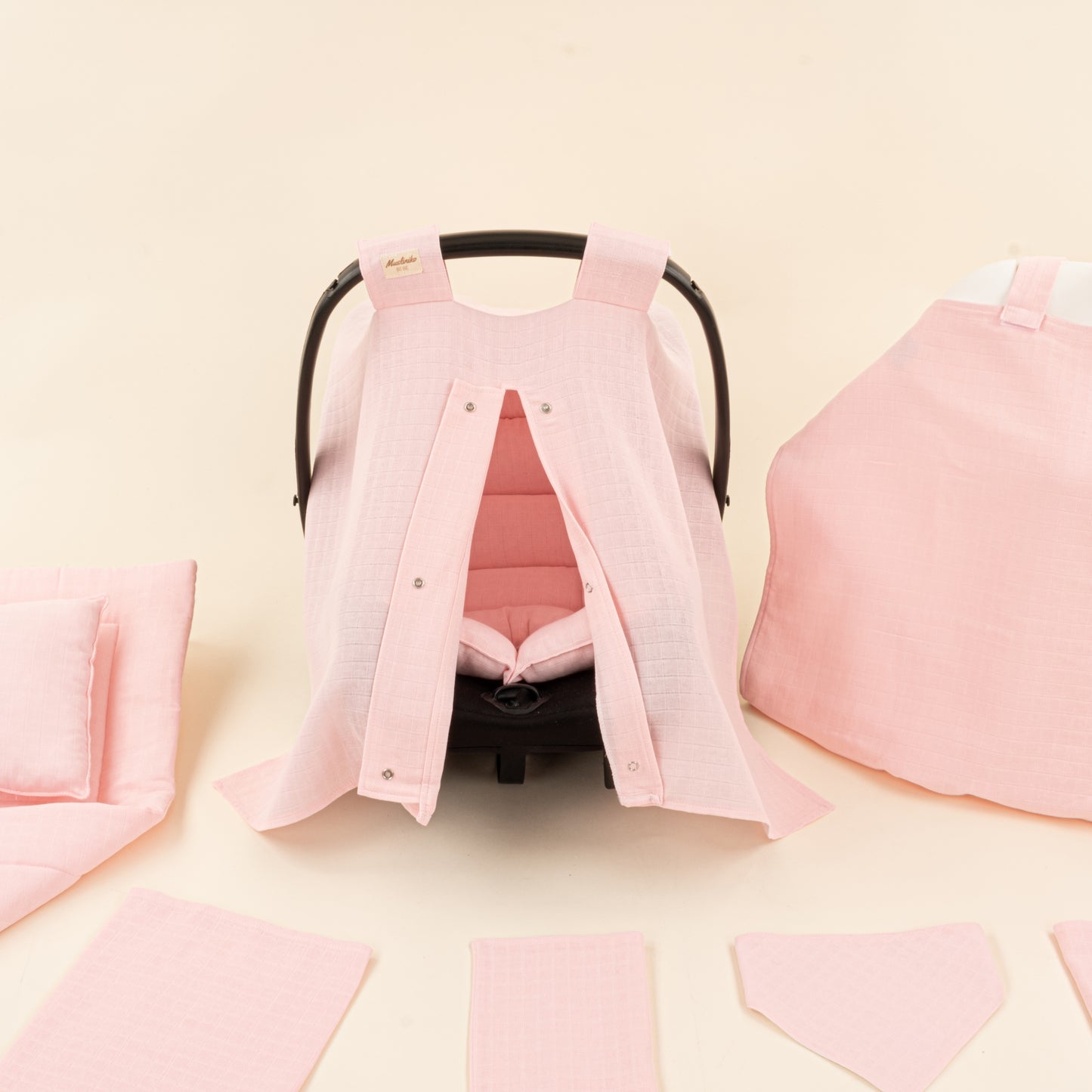 11 Parça Avantajlı Set - Tek Taraflı - Şeker Pembe Muslin