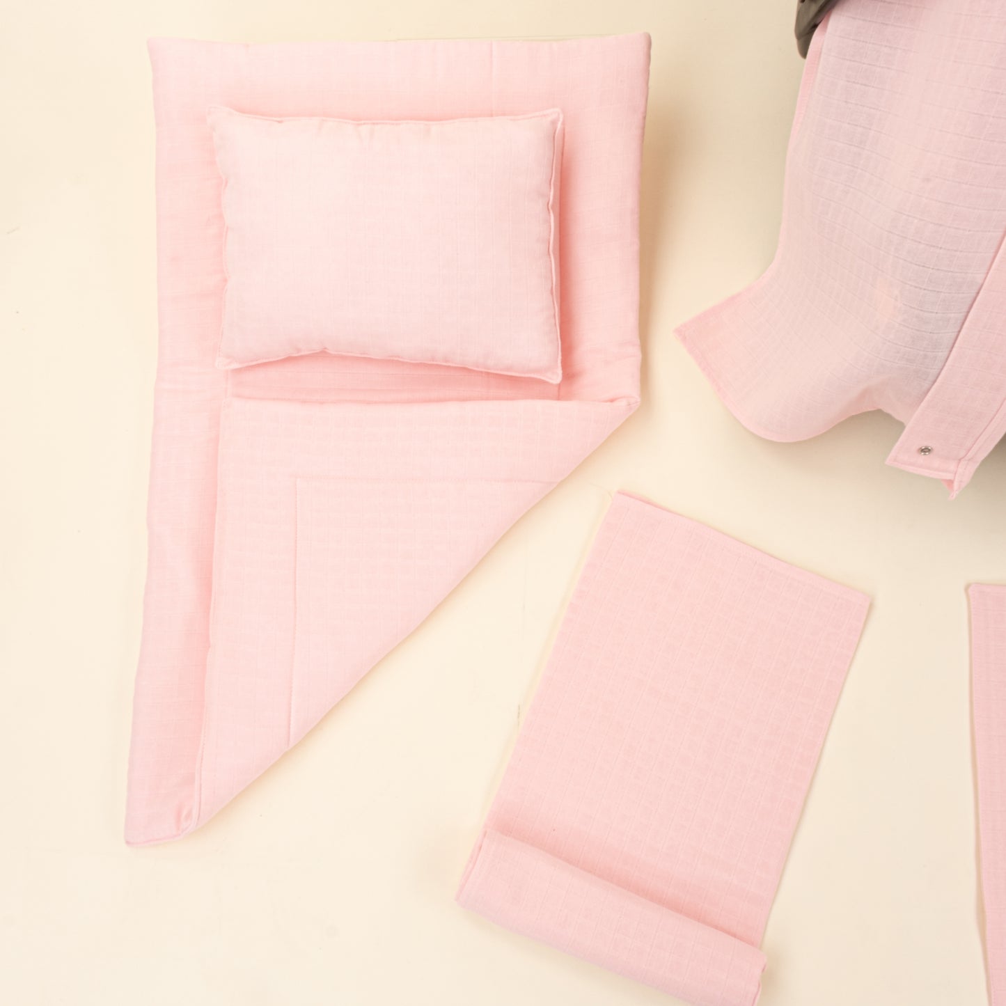 11 Parça Avantajlı Set - Tek Taraflı - Şeker Pembe Muslin