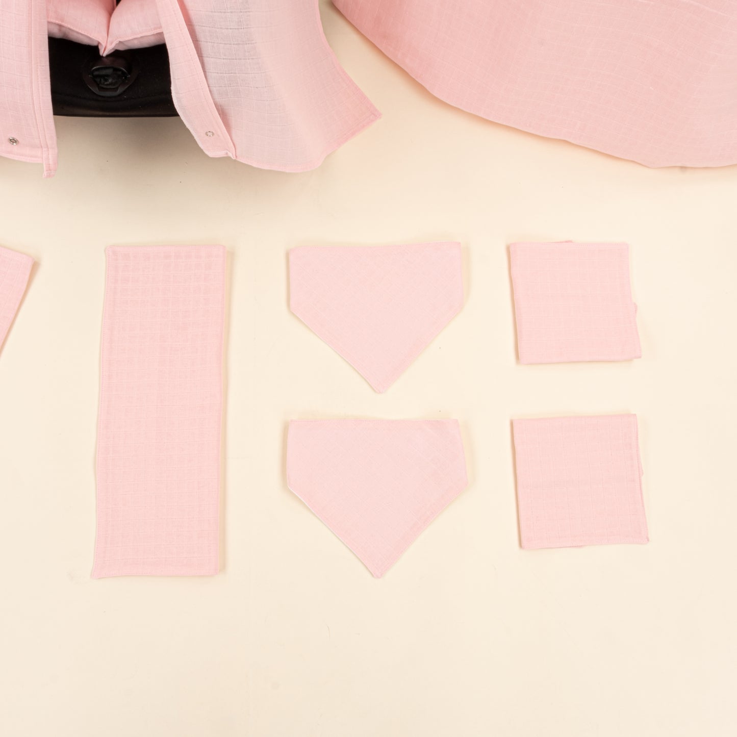 11 Parça Avantajlı Set - Tek Taraflı - Şeker Pembe Muslin
